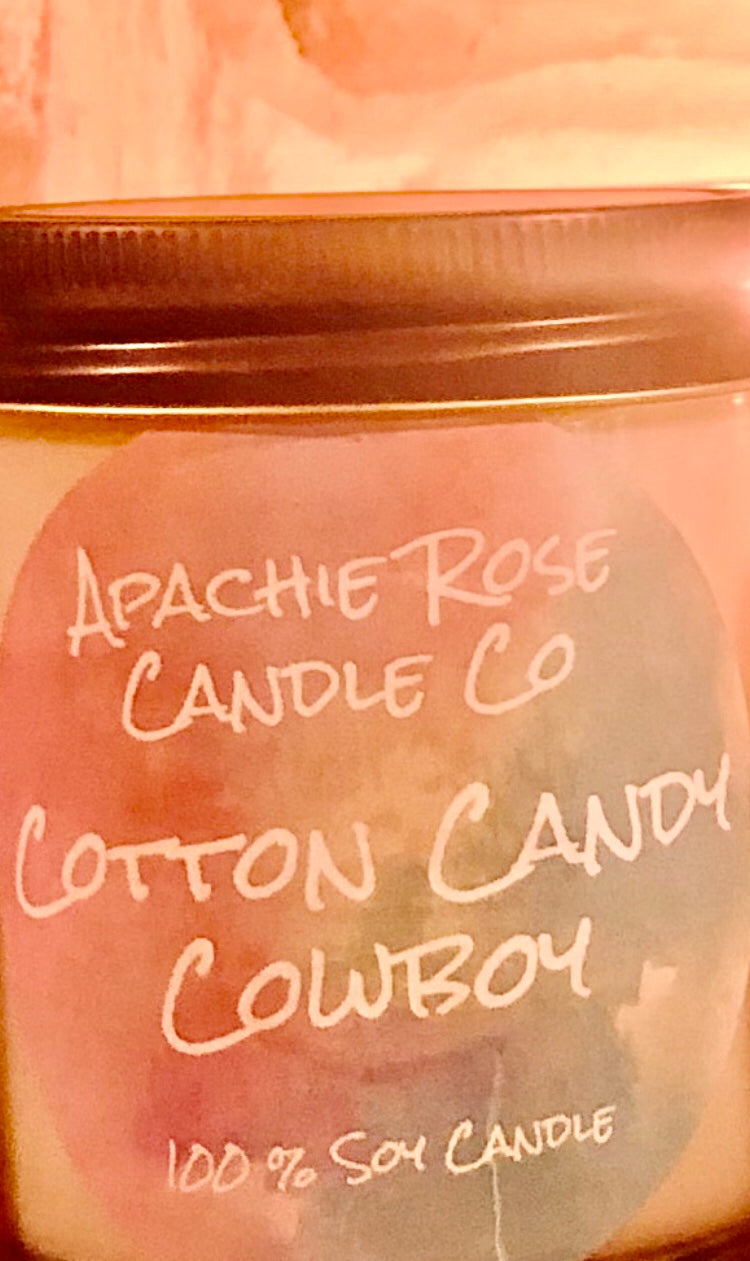 Cotton Candy Cowboy Candle