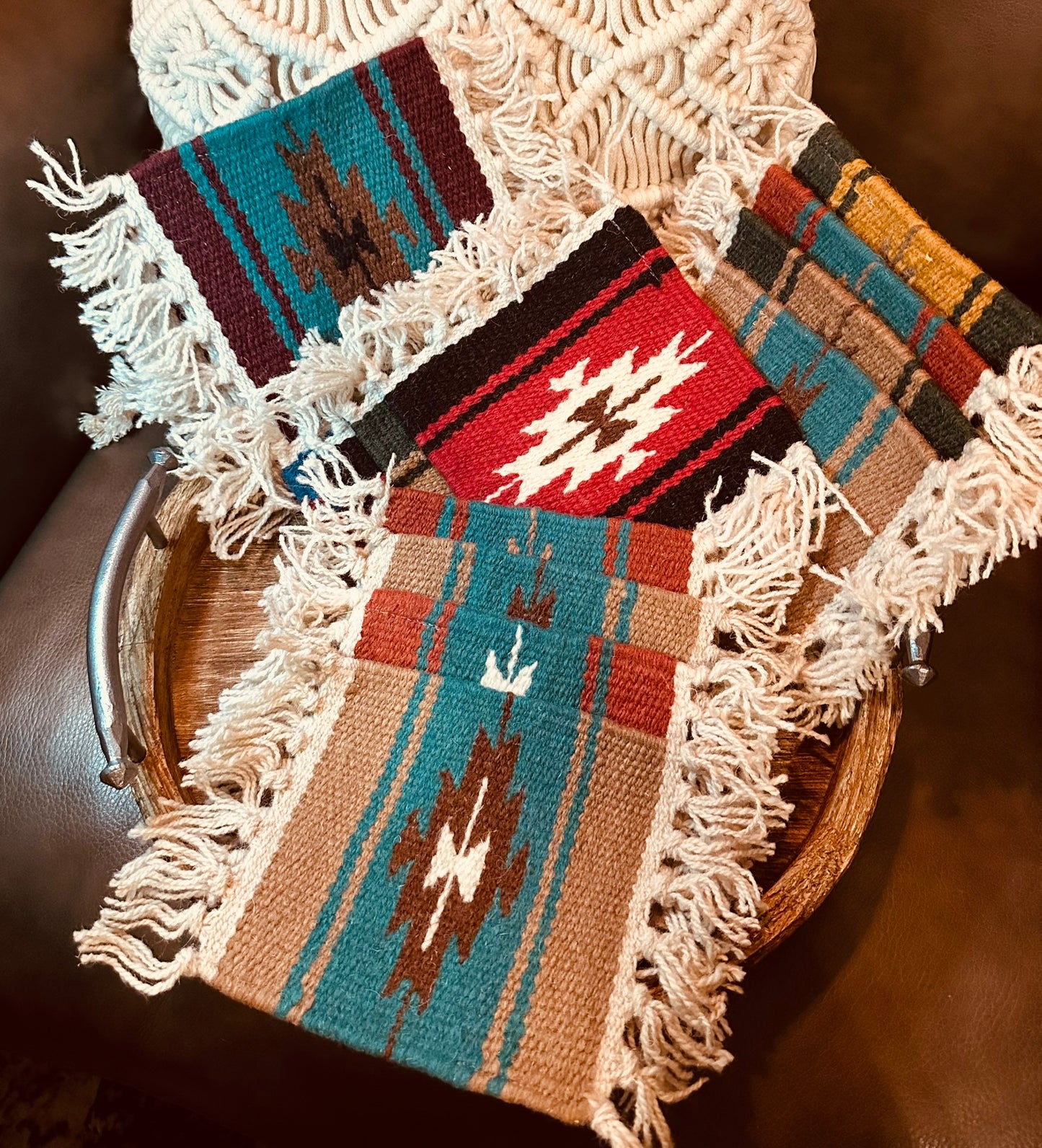 Handwoven Wool Coasters