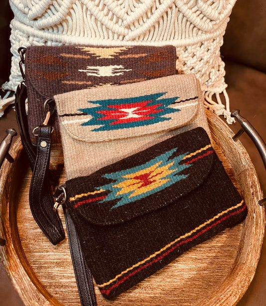 Southwest Handwoven Wool Wristlet