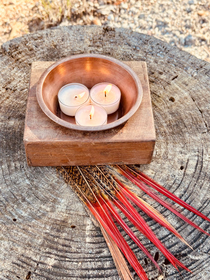 Rustic Single hole Cheese mold candle holders