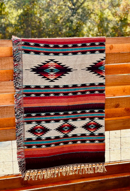 Reversible Aztec Blanket Throw